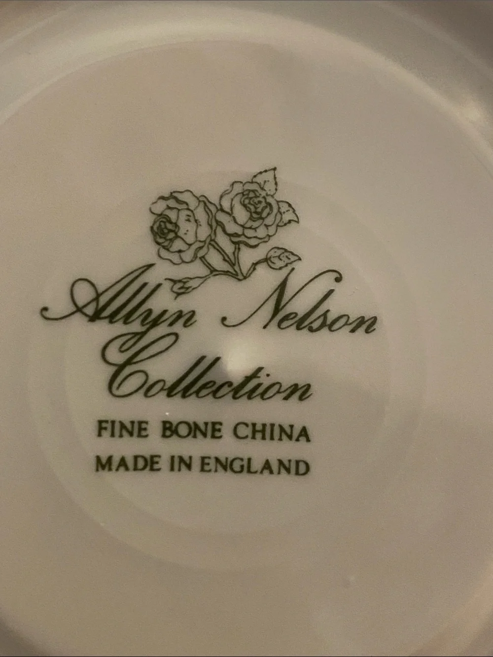 Allyn Nelson Rose Teacup and Saucer Made Of Fine Bone China in England